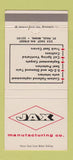 Matchbook Cover - Jax Manufacturing St Paul MN 30 Strike