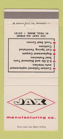 Matchbook Cover - Jax Manufacturing St Paul MN 30 Strike