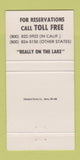 Matchbook Cover - Tahoe Marina Inn South Lake Taoe CA WEAR 30 Strike
