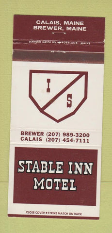 Matchbook Cover - Stable Inn Motel Calais ME Brewer 30 Strike