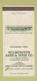 Matchbook Cover - Wilmington Sash Door Wilmington DE hardware 30 Strike