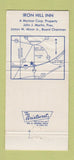 Matchbook Cover - Iron Hill Inn Newark DE 30 Strike