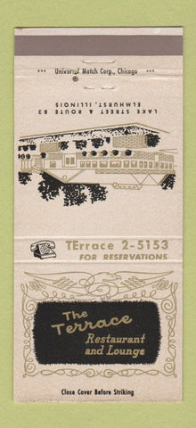 Matchbook Cover - The Terrace Restaurant Elmhurst IL 30 Strike