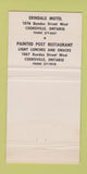 Matchbook Cover - Villa Restaurant Tavern Cooksville ON Matador 30 Strike
