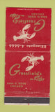 Matchbook Cover - Grassfield's Restaurant Chicago IL WORN 30 Strike