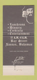 Matchbook Cover - Blackbeard's Tavern Nassau Bahamas pirate 30 Strike
