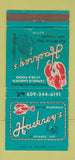 Matchbook Cover - Hackney's Restaurant Atlantic City NJ seafood 30 Strike
