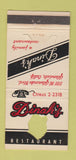 Matchbook Cover - Dinah's Restaurant Glendale CA 30 Strike