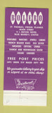 Matchbook Cover - Bolero St Thomas Virgin Islands Omega Watches 30 Strike