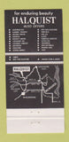 Matchbook Cover - Halquist Building Stone Sussex WI 30 Strike
