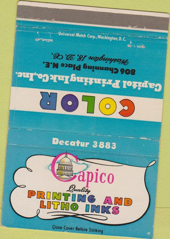 Matchbook Cover - Capico Printing Washington DC  40 Strike