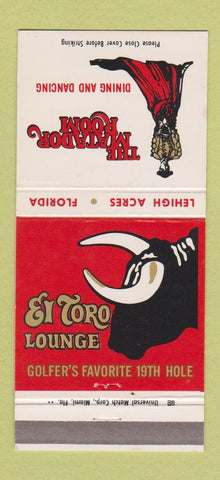 Matchbook Cover - Matador Room El Toro Lounge Lehigh Acres FL 30 Strike