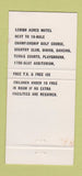 Matchbook Cover - Matador Room El Toro Lounge Lehigh Acres FL 30 Strike