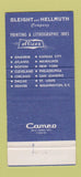 Matchbook Cover - Sleight and Hellmuth Inks 30 Strike