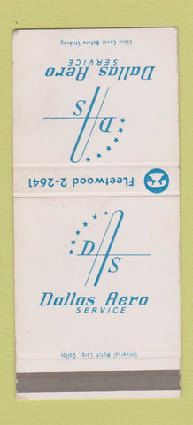 Matchbook Cover - Dallas Aero Service airplane interiors SAMPLE 30 Strike