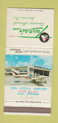 Matchbook Cover - Opa Locka Airport Miami FL Tursair Aircraft Sales 30 Strike