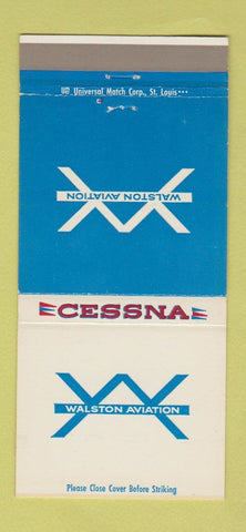 Matchbook Cover - Walston Aviation Cessna Airplanes 30 Strike