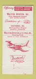 Matchbook Cover - Walston Aviation Cessna Airplanes 30 Strike