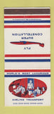 Matchbook Cover - Airline Transport Super Constellation 30 Strike