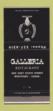 Matchbook Cover - Galleria Restaurant Westport CT 30 Strike