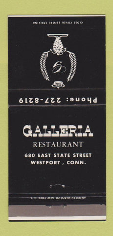 Matchbook Cover - Galleria Restaurant Westport CT 30 Strike