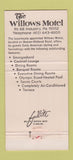Matchbook Cover - Willows Motel Industry PA WEAR 30 Strike
