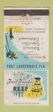 Matchbook Cover - Fred Franke's Reef Fort Lauderdale FL WEAR 30 Strike