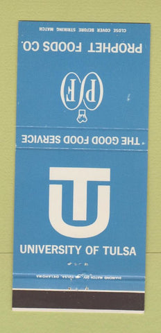 Matchbook Cover - Prophet Foods University of Tulsa OK 30 Strike