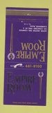Matchbook Cover - Empire Room Cambridge MA 30 Strike