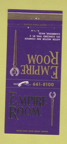 Matchbook Cover - Empire Room Cambridge MA 30 Strike