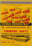 Matchbook Cover - Standard Auto Parts NAPA Memphis TN 40 Strike