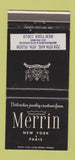 Matchbook Cover - Merrin Jewelry New York City 30 Strike