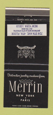 Matchbook Cover - Merrin Jewelry New York City 30 Strike
