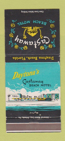 Matchbook Cover - Castaway Beach Motel Daytona Beach FL WEAR 30 Strike