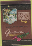 Matchbook Cover - Johann Funeral Home Evansville IN 40 Strike