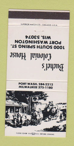 Matchbook Cover - Buchel's Colonial House Port Washington WI 30 Strike