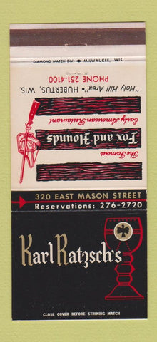 Matchbook Cover - Karl Katzsch's Hubertus WI restaurant 30 Strike