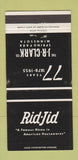 Matchbook Cover - Rid Jid JR Clark Spring Park MN 1955 housewares 30 Strike