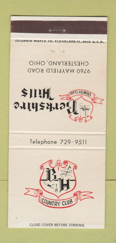Matchbook Cover - Berkshire Hills Country Club Chesterland OH 30 Strike