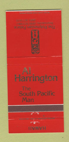 Matchbook Cover - Al Harrington Polynesian Palace Tiki Hawaii 30 Strike
