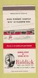 Matchbook Cover - Riddick Tire Sales Atlanta GA 30 Strike