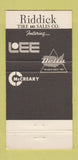Matchbook Cover - Riddick Tire Sales Atlanta GA 30 Strike