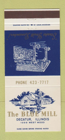 Matchbook Cover - Blue Mill Decatur IL 30 Strike