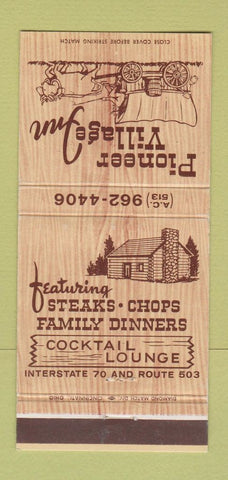Matchbook Cover - Pioneer Village Inn Cincinnati? OH 30 Strike