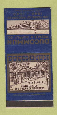Matchbook Cover - Ducommon Metal Supply 1949 Los Angeles CA WEAR 30 Strike