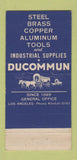Matchbook Cover - Ducommon Metal Supply 1949 Los Angeles CA WEAR 30 Strike