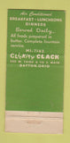 Matchbook Cover - Toodles Clickity Clack Dayton OH WEAR 30 Strike