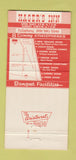 Matchbook Cover - Hager's Restaurant Peoria IL 30 Strike