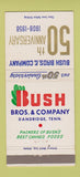 Matchbook Cover - Bush Bros Canned Food Dandridge TN 1958 30 Strike