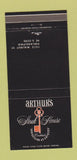 Matchbook Cover - Arthur's Steak House Philadelphia PA 30 Strike